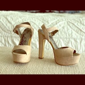 Beige Platform heels